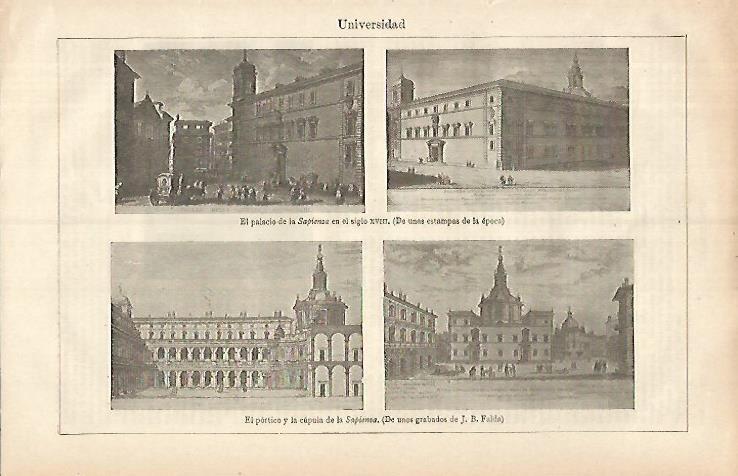 LAMINA ESPASA 31896: Dibujos de la Universidad La Sapienza de Roma