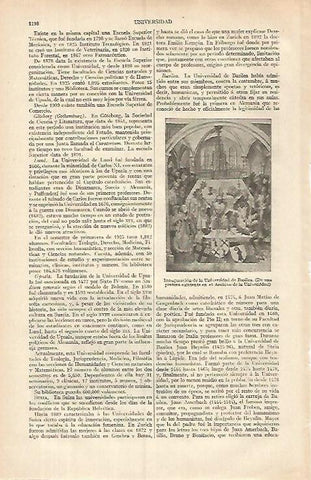 LAMINA ESPASA 31898: Inauguracion de la Universidad de Basilea
