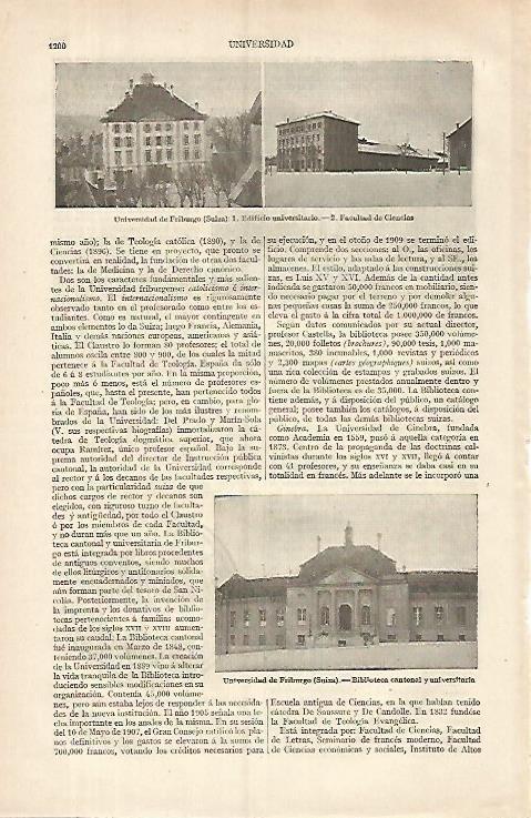 LAMINA ESPASA 31899: Universidad de Friburgo Suiza