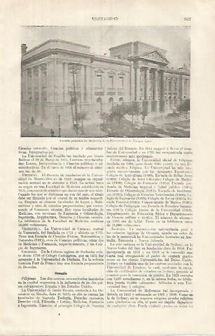 LAMINA ESPASA 31908: Escuela de Medicina de la Universidad de Buenos Aires