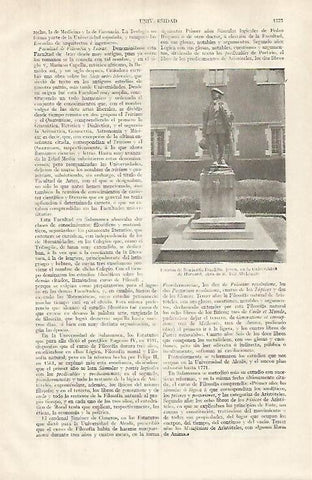 LAMINA ESPASA 31909: Estatua de Benjamin Franklin en Harvard