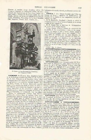 LAMINA ESPASA 31910: Organo de San Bertrand de Commings por F. Unwin