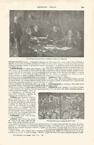 LAMINA ESPASA 31912: Los teologos de la Facultad de Upsala por Stenberg