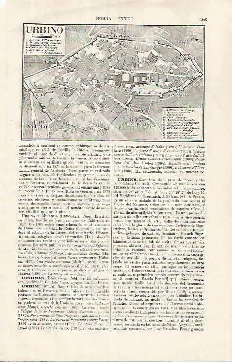 LAMINA ESPASA 31924: Plano de Urbino Italia