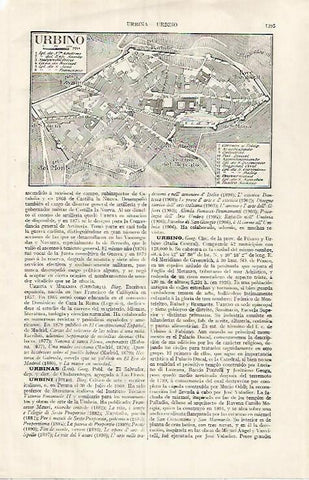 LAMINA ESPASA 31924: Plano de Urbino Italia