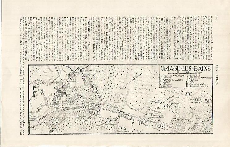 LAMINA ESPASA 31930: Plano de Uriage les Bains Francia