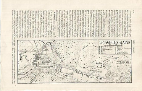 LAMINA ESPASA 31930: Plano de Uriage les Bains Francia