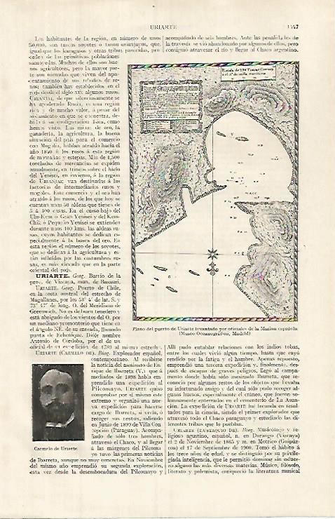 LAMINA ESPASA 31931: Plano del puerto de Uriarte