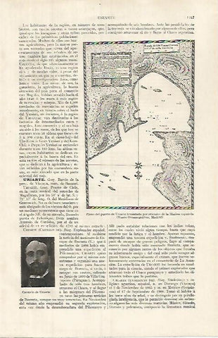 LAMINA ESPASA 31931: Plano del puerto de Uriarte