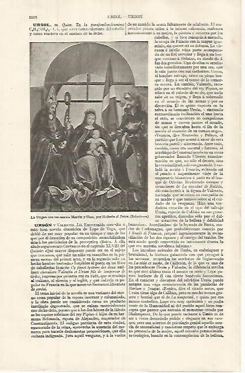 LAMINA ESPASA 31939: La Virgen con los santos Martin y Urso por Holbein el Joven