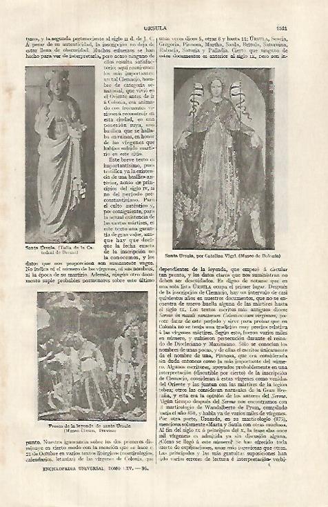 LAMINA ESPASA 31940: Santa Ursula