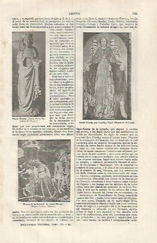 LAMINA ESPASA 31940: Santa Ursula