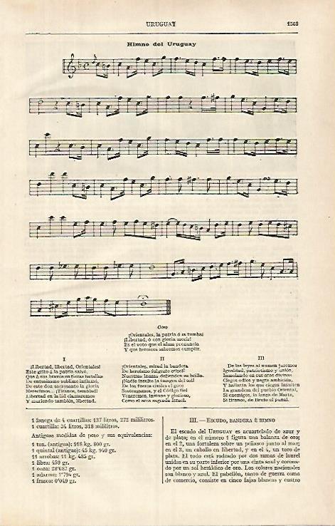LAMINA ESPASA 31950: Himno de Uruguay