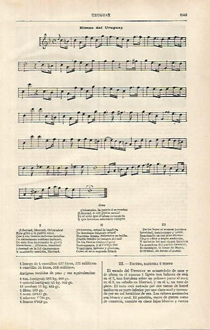 LAMINA ESPASA 31950: Himno de Uruguay