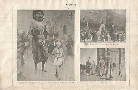 LAMINA ESPASA 31953: Gigantes de Londres El Escorial y Leon