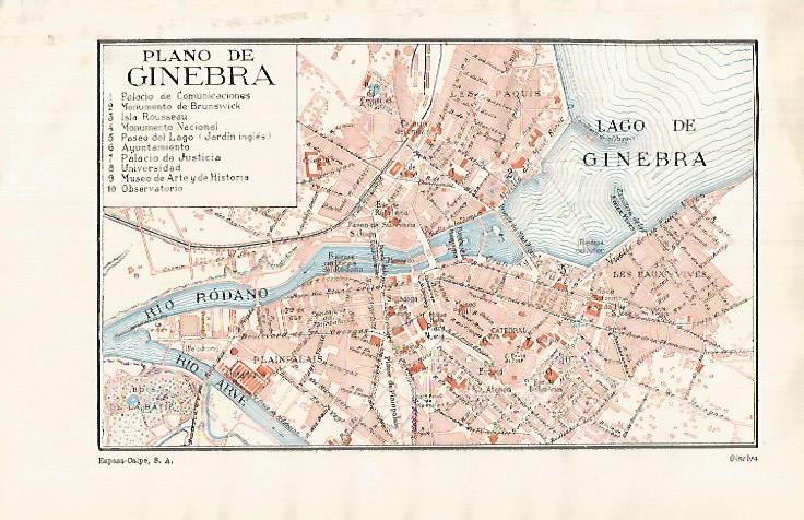 LAMINA ESPASA 31965: Plano de Ginebra