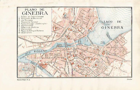 LAMINA ESPASA 31965: Plano de Ginebra