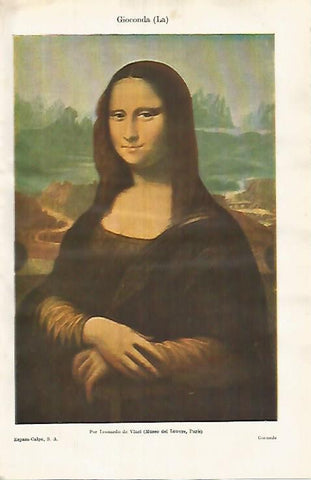 LAMINA ESPASA 31971: La Gioconda por Leonardo Da Vinci
