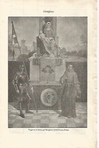 LAMINA ESPASA 31975: Virgen en el tronopor Giorgione