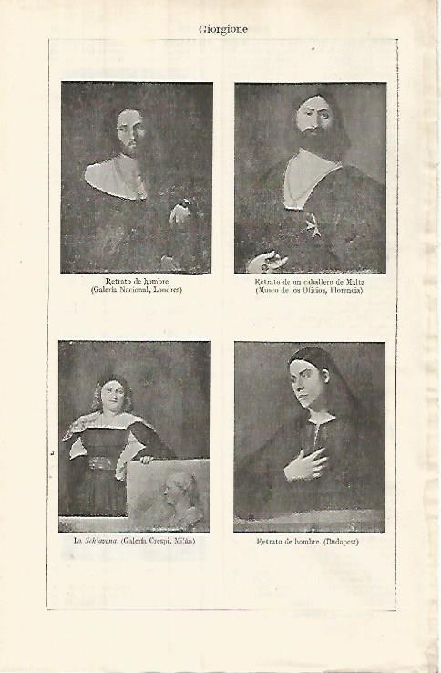 LAMINA ESPASA 31976: Retratos por Giorgione