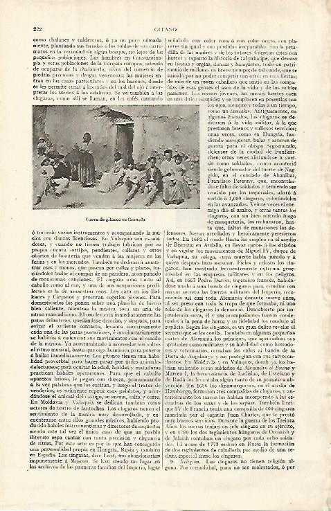 LAMINA ESPASA 31991: Cueva de gitanos en Granada