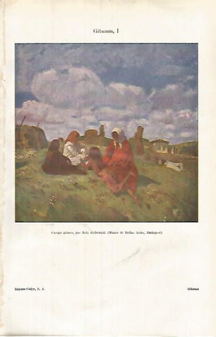 LAMINA ESPASA 31992: Campo gitano por Bela Grunwald