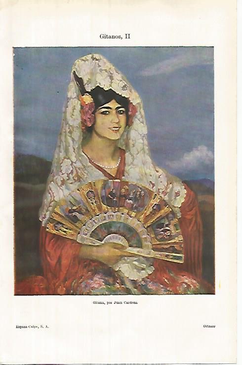 LAMINA ESPASA 31995: Gitana por Juan Cardona