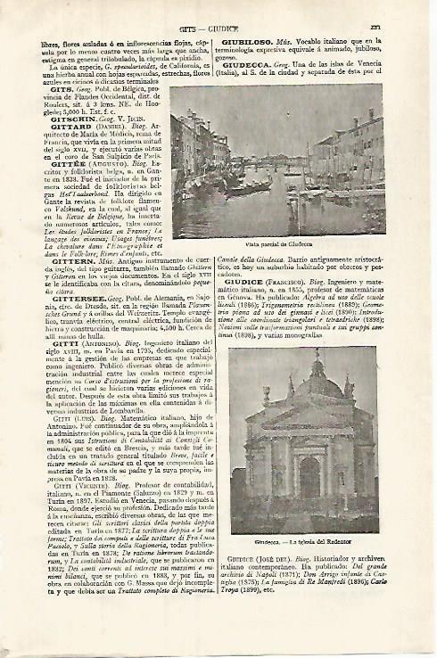 LAMINA ESPASA 31996: Vista parcial de Giudecca Italia
