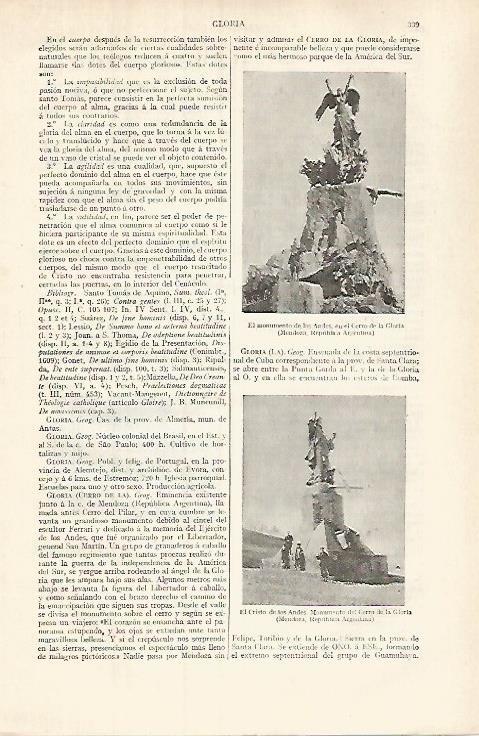 LAMINA ESPASA 32006: Monumento en el Cerro de la Gloria Argentina