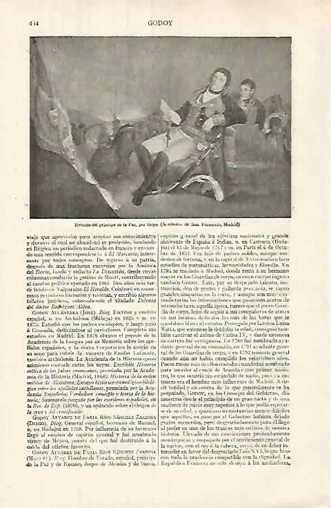 LAMINA ESPASA 32015: Retrato del Principe de la Paz por Goya