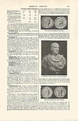 LAMINA ESPASA 32038: Monedas de Gordiano I y III