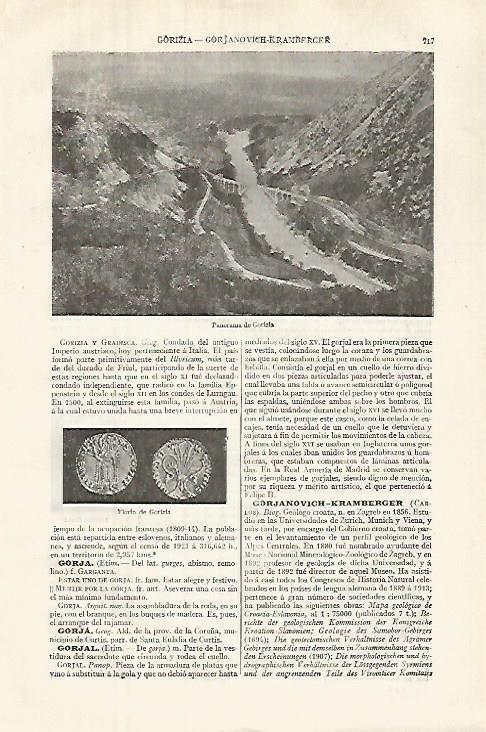 LAMINA ESPASA 32044: Vista de Goriia Italia