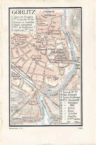 LAMINA ESPASA 32046: Plano de Gorlitz Alemania
