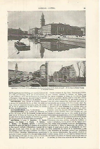 LAMINA ESPASA 32052: Vistas de Goteborg Suecia