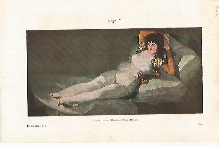 LAMINA ESPASA 32060: La maja vestida por Goya