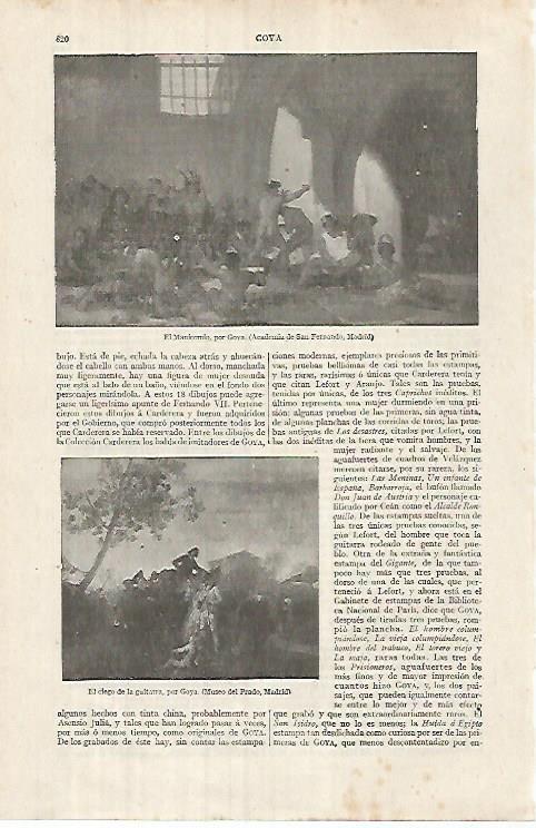 LAMINA ESPASA 32068: El Manicomio por Goya