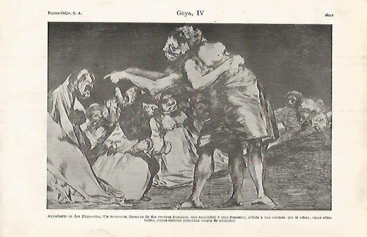 LAMINA ESPASA 32071: Aguafuerte de Los Disparates de Goya