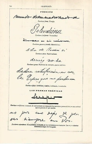 LAMINA ESPASA 32088: Presion y formas graficas en grafologia