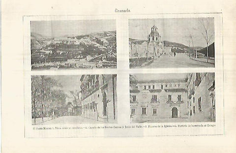 LAMINA ESPASA 32105: Sacro Monte Avellano Cupula de las Santas Cuevas y Colegio en Granada