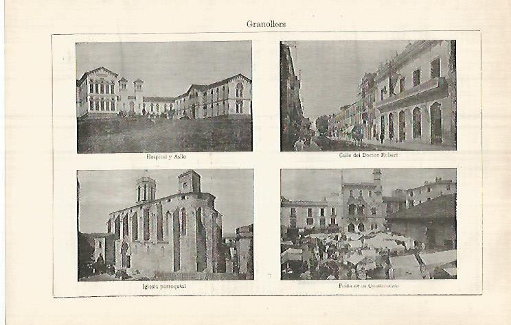 LAMINA ESPASA 32109: Vistas de Granollers Barcelona