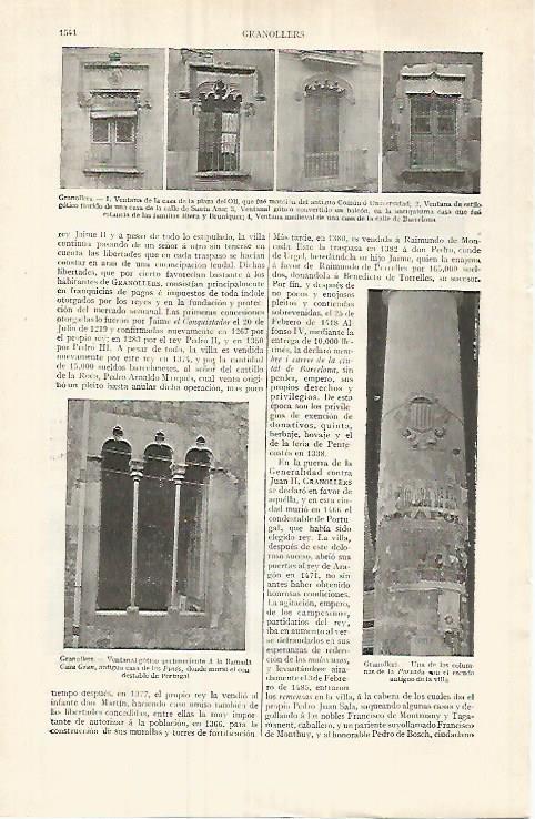 LAMINA ESPASA 32110: Ventanas de Granollers Barcelona
