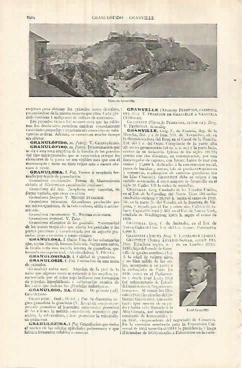 LAMINA ESPASA 32112: Vista de Granville Francia