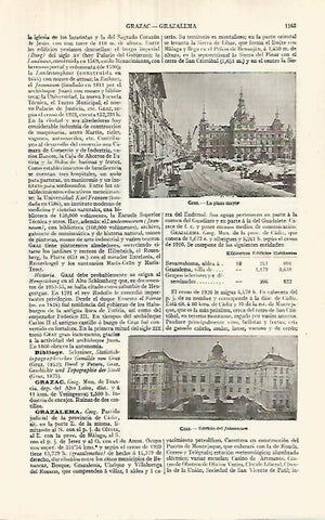 LAMINA ESPASA 32119: Plaza Mayor y Johanneum en Graz Austria