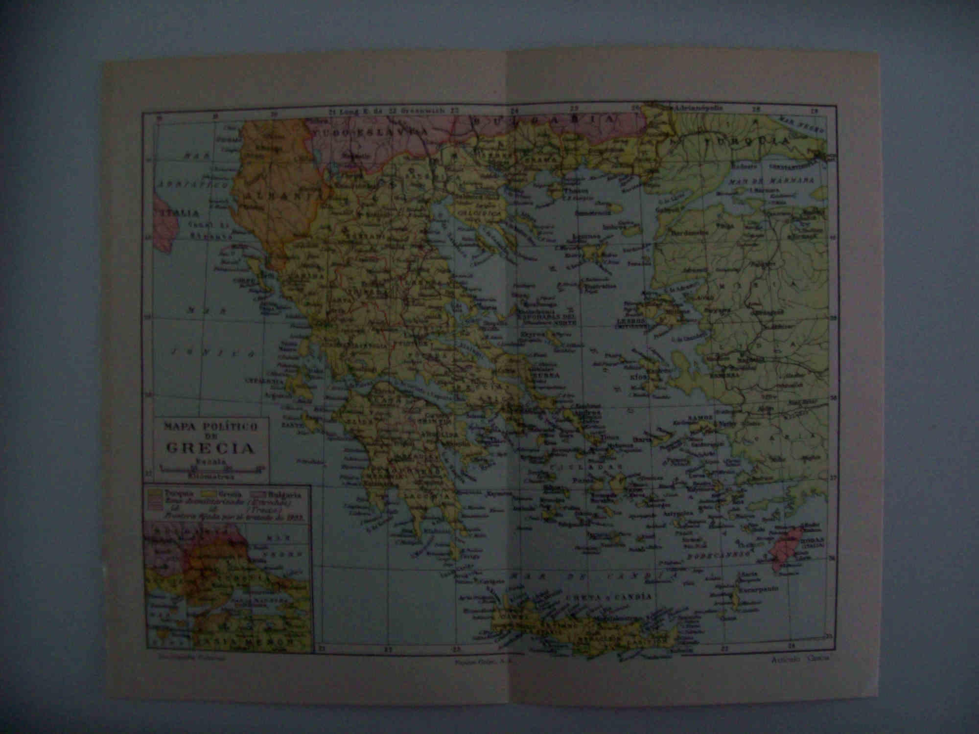 LAMINA ESPASA 32122: Mapa politico de Grecia