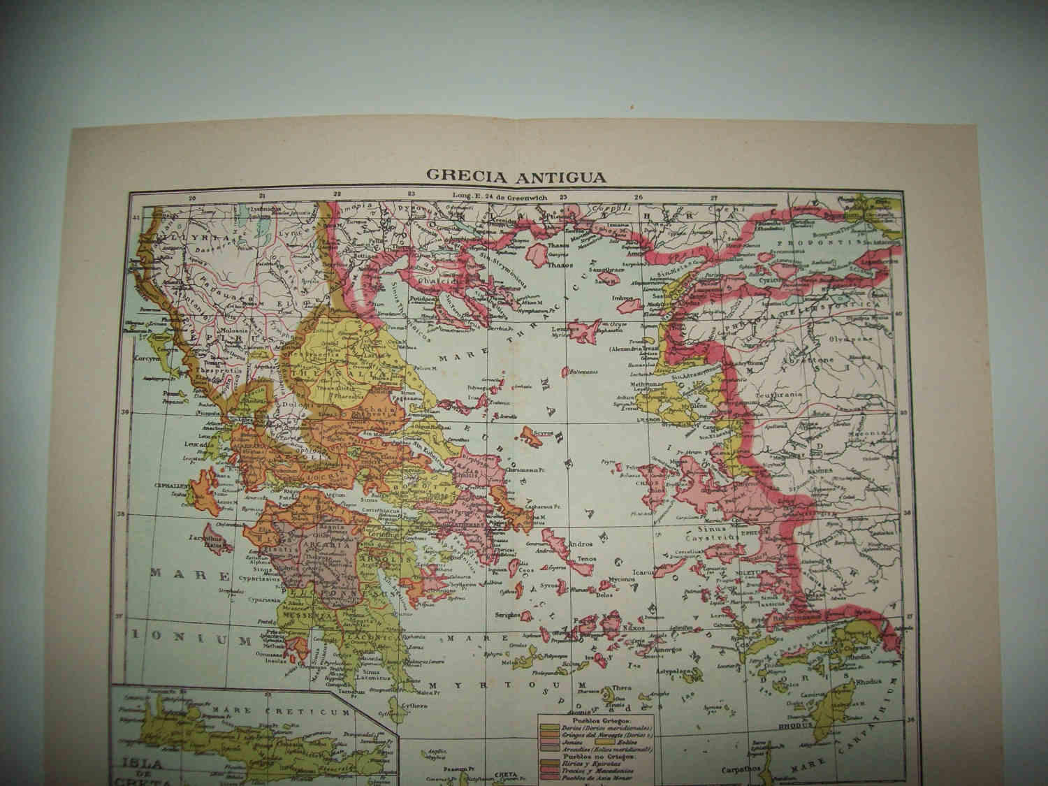 LAMINA ESPASA 32127: Mapa de Grecia Antigua