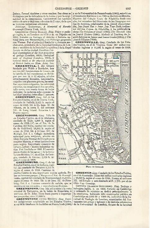 LAMINA ESPASA 32131: Plano de Greenock Escocia