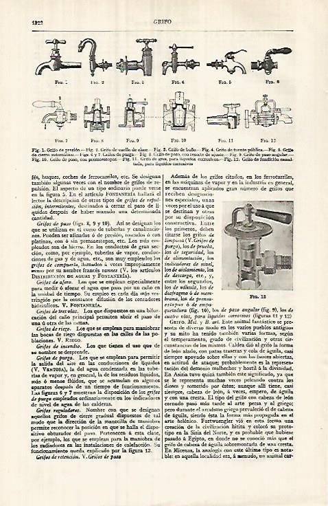 LAMINA ESPASA 32140: Tipos de grifos