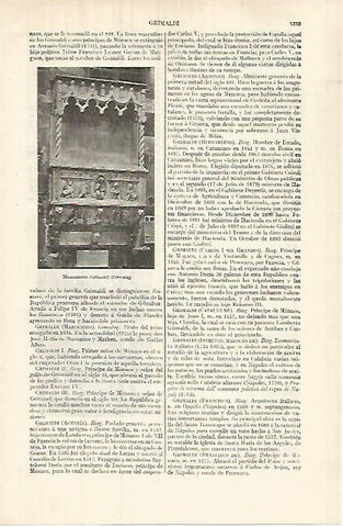 LAMINA ESPASA 32143: Monumento Grimaldi en Genova