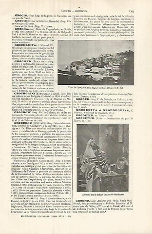 LAMINA ESPASA 32146: Vista de Lyon por Grobon