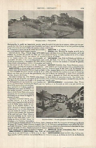 LAMINA ESPASA 32154: Vista de Gruyeres Suiza